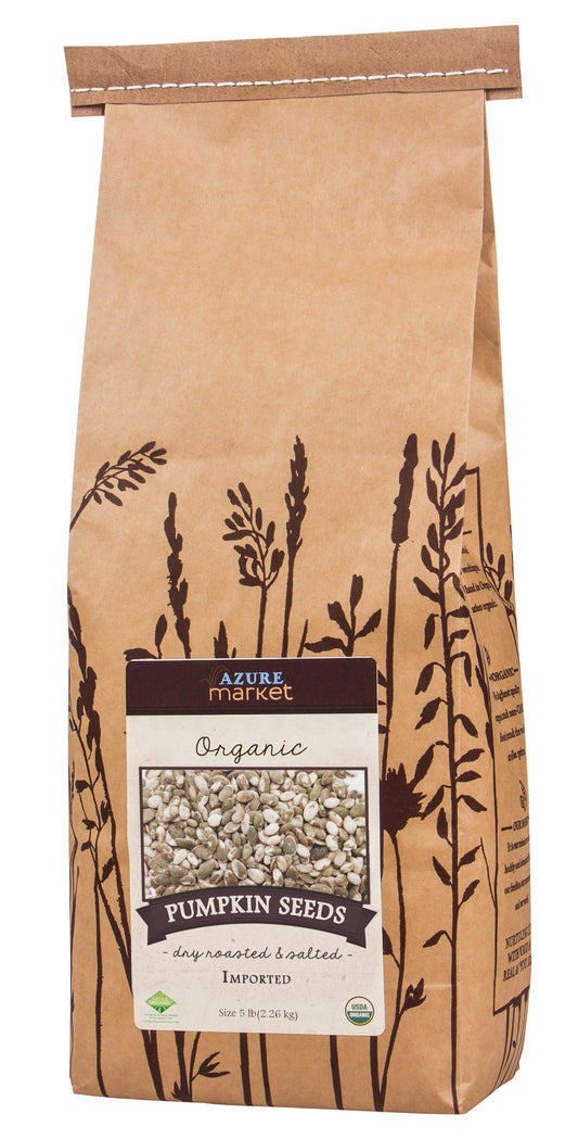 Pumpkin Seeds, Dry Roasted, Salted, Organic
