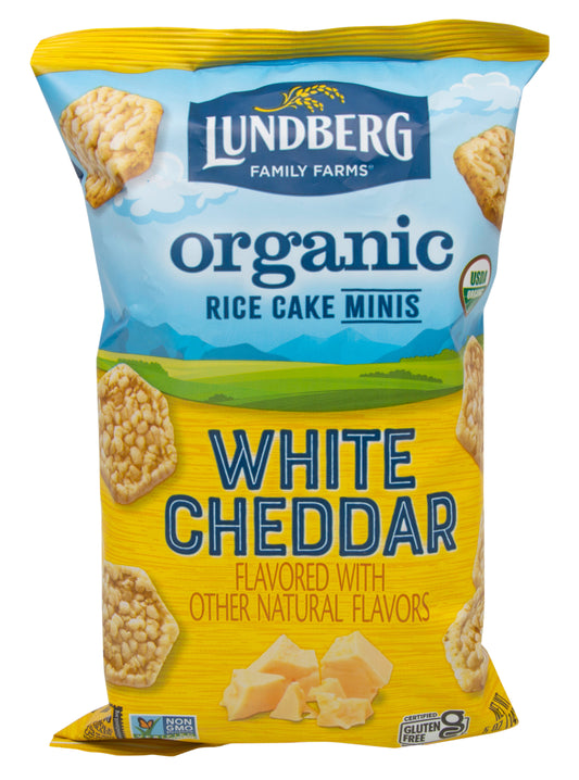 Mini Rice Cakes, White Cheddar, Organic
