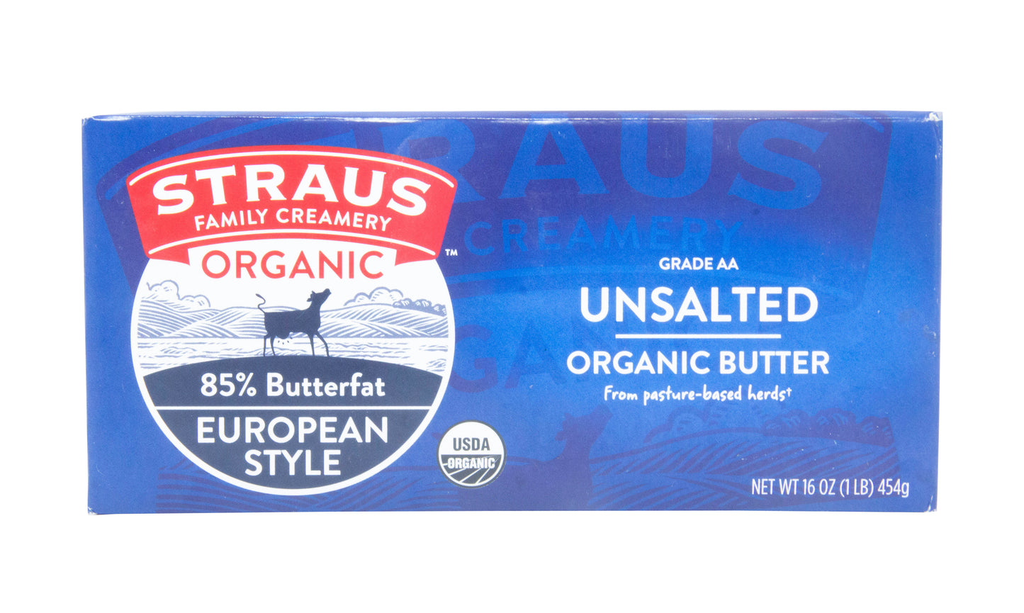 European Style Butter, Sweet, Unsalted, Organic