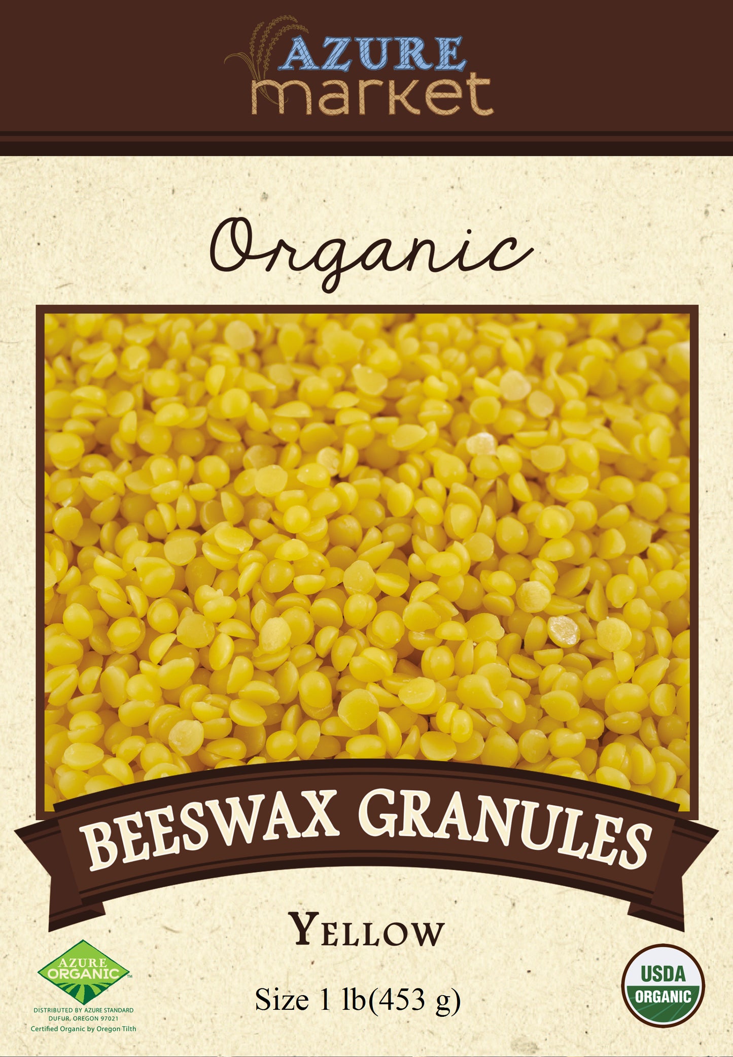 Beeswax Granules, Yellow, Organic
