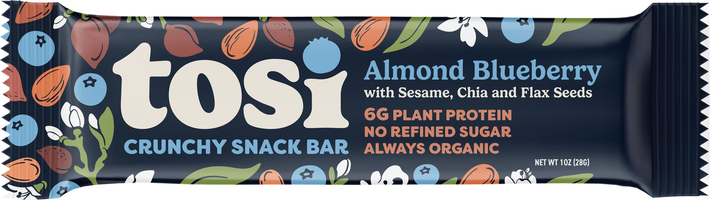 Crunchy Snack Bar, Almond Blueberry, Organic