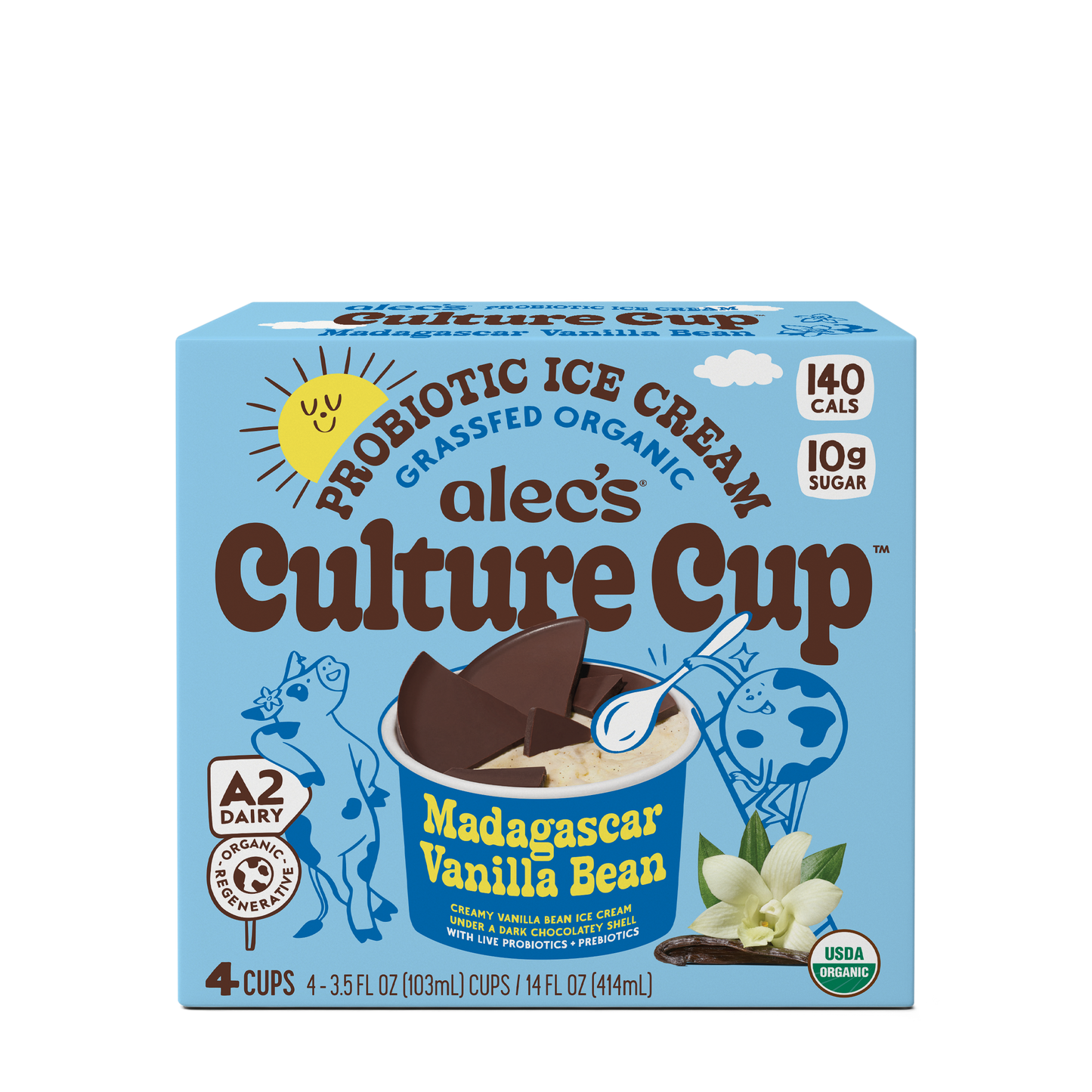 Ice Cream Cup, Madagascar Vanilla Bean, A2, Organic
