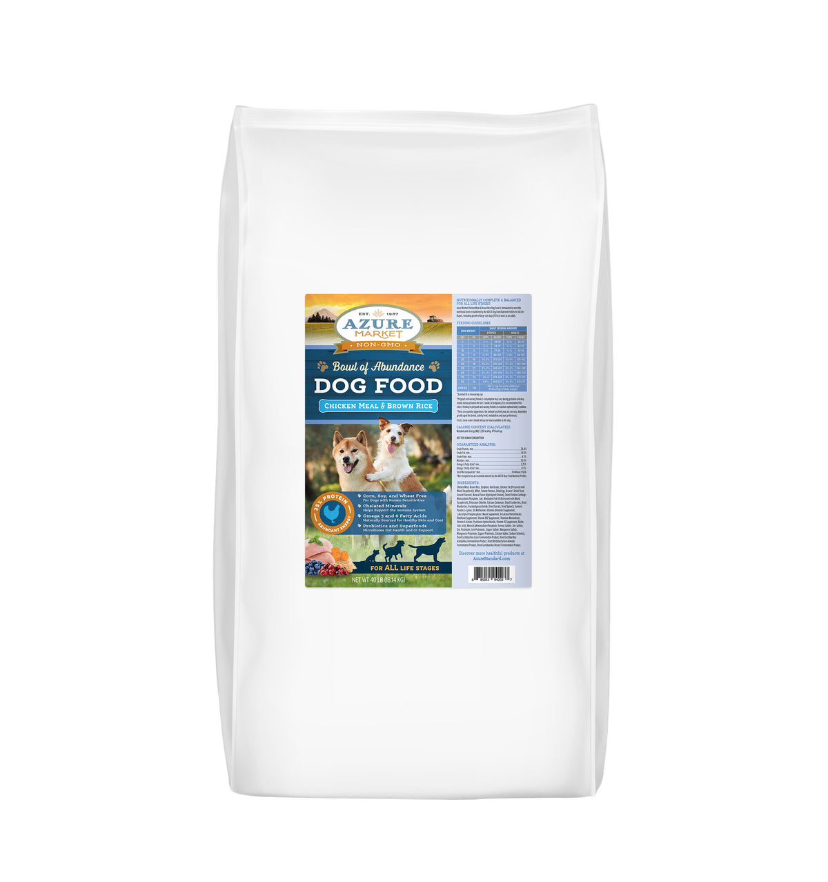 Dog Food, All Life Stages, Chicken Meal and Brown Rice