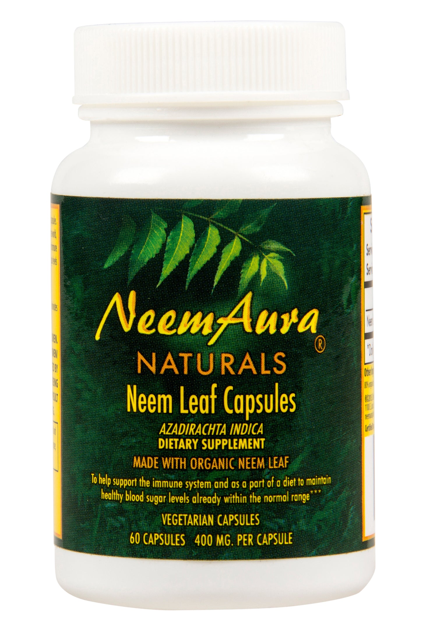 Neem Leaf Extract Capsules, Organic