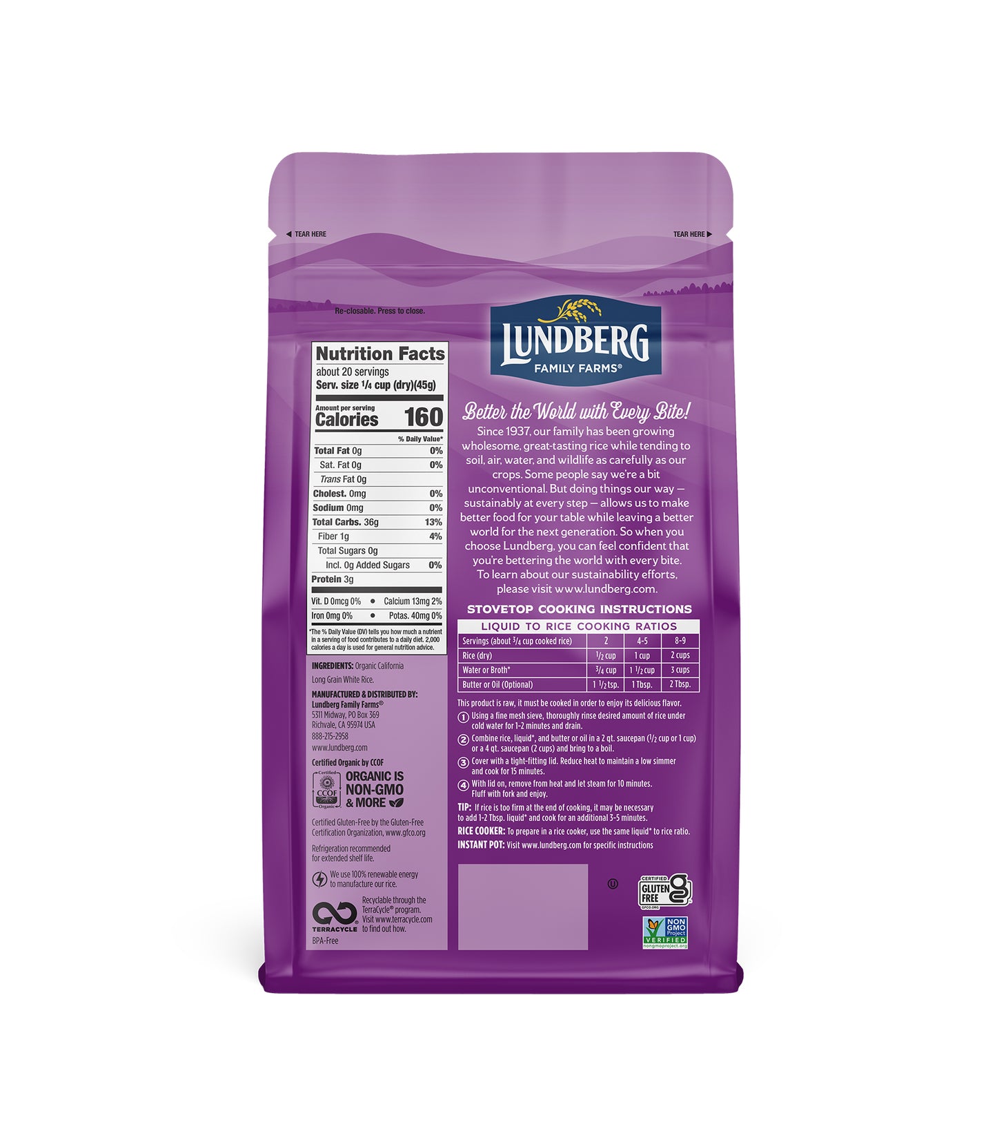 Rice, California White Jasmine, Organic