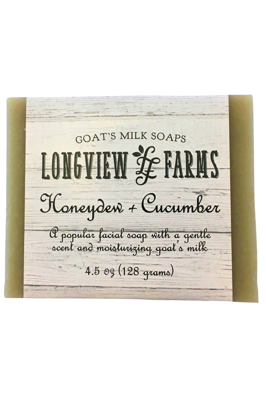 Goat Milk Bar Soap, Handcrafted, Honeydew + Cucumber, All Natural