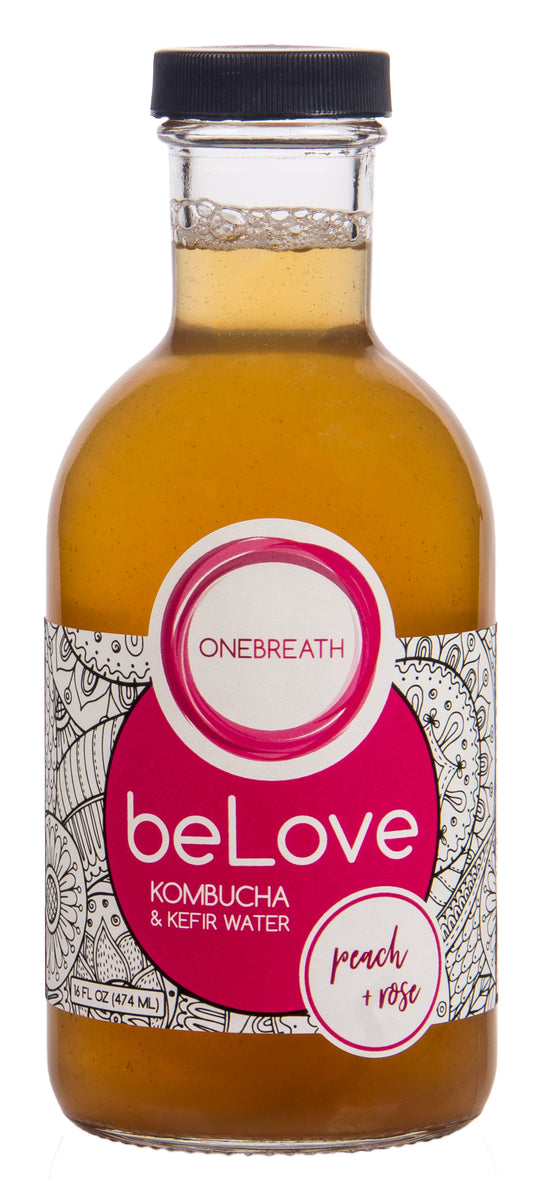 Kombucha & Kefir Water, Peach & Rose, beLove, Raw
