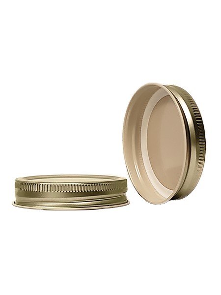 Lid, Gold Metal, Regular Mouth