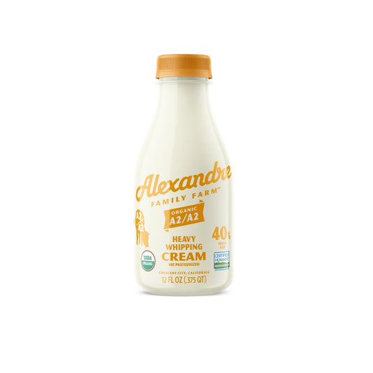 Heavy Whipping Cream, A2, 40%, Pasture Raised, Organic