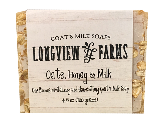 Goat Milk Bar Soap, Handcrafted, Oats, Honey and Milk, All Natural
