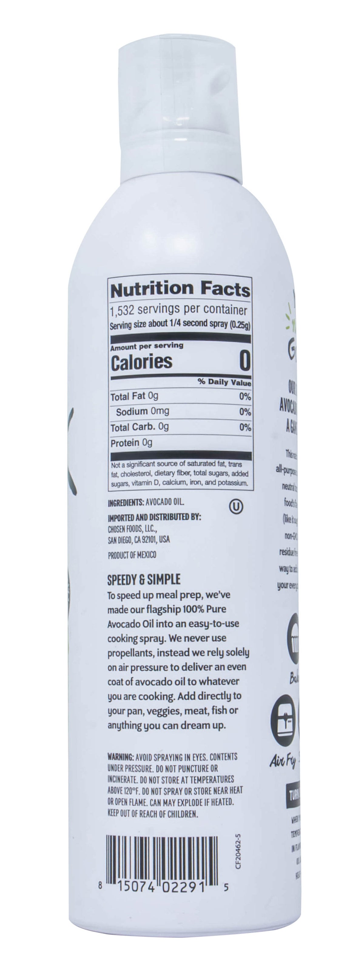 Cooking Spray, Avocado Oil 100% Pure