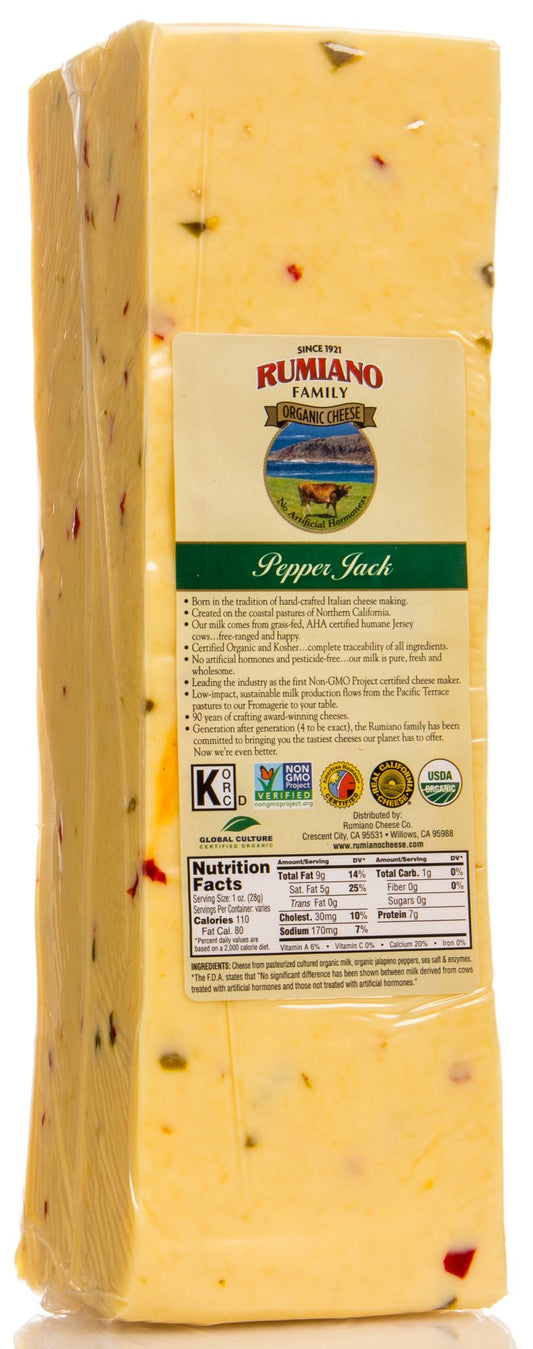 Pepper Jack Cheese, Organic, Random Weight