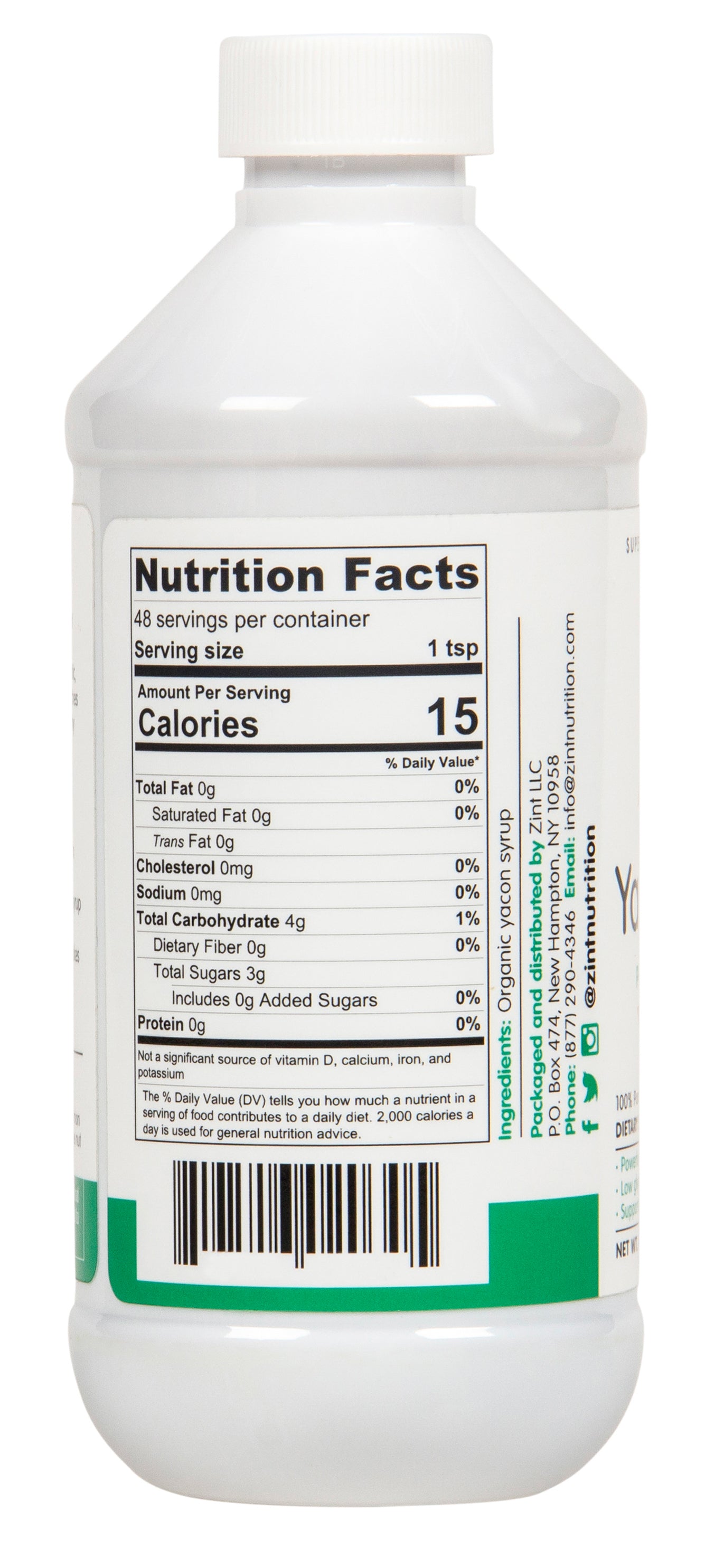 Yacon Syrup, Prebiotic Sweetener, Organic