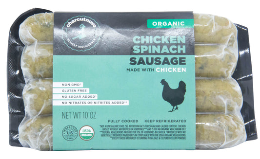 Sausage, Chicken Spinach, Frozen, Organic