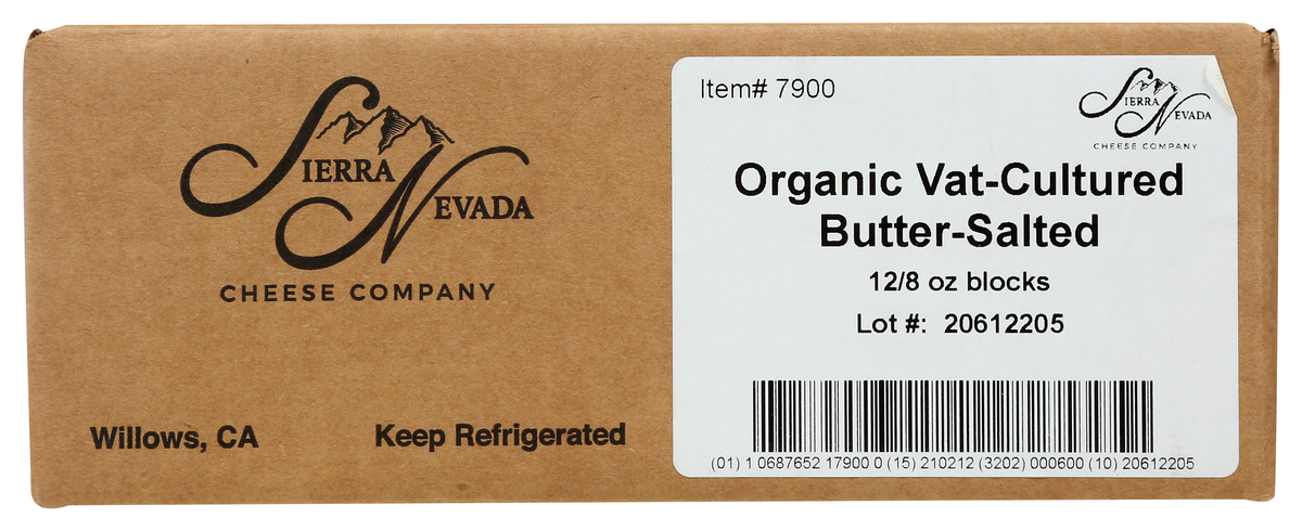 European Butter, Salted, Organic, Vat-Cultured