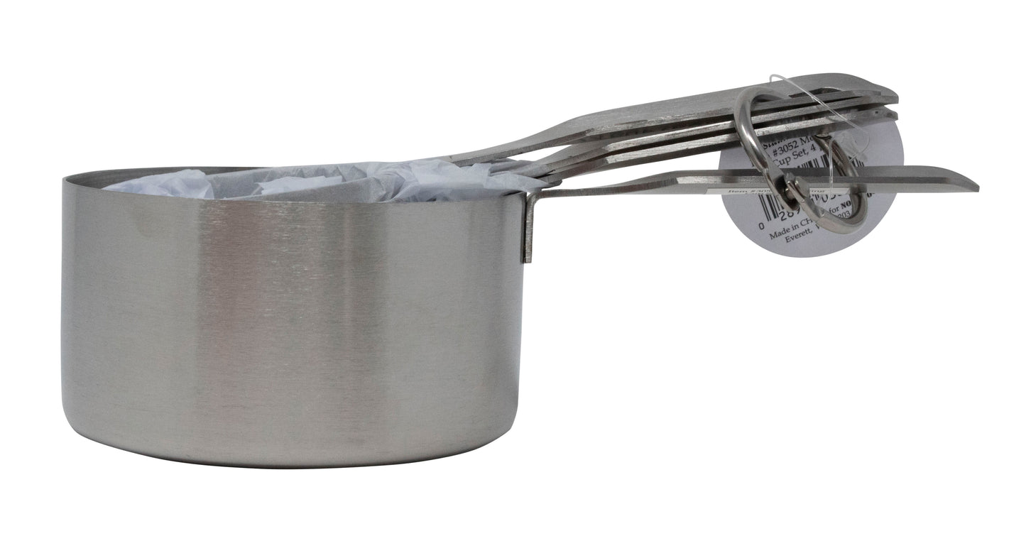 Measuring Cups, Stainless Steel, Set of 4
