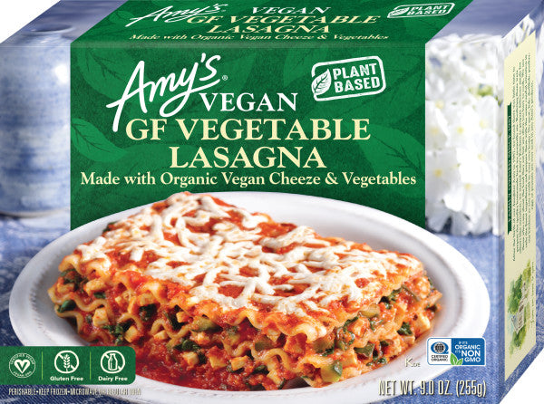 Vegetable Lasagna, GF, Dairy Free, Frozen