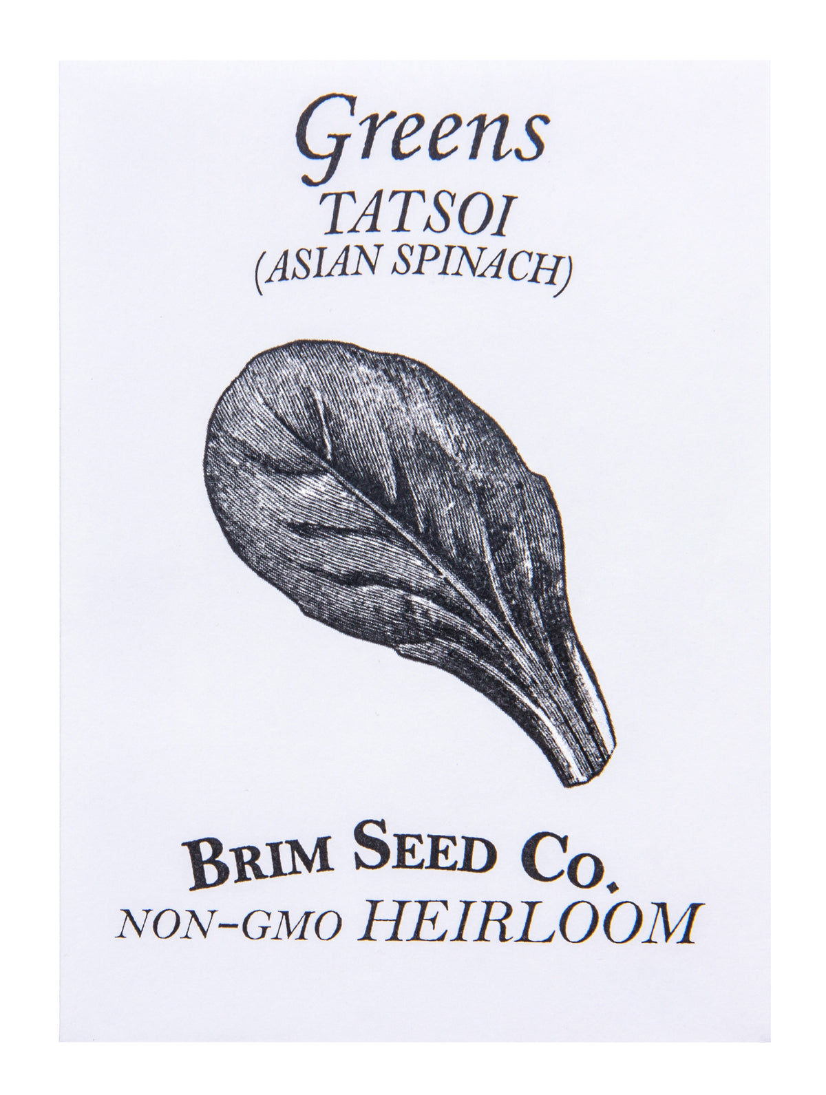 Greens, Tatsoi, Asian Spinach Heirloom Seed