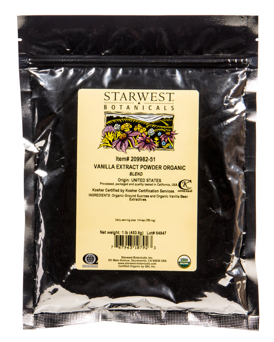 Vanilla Extract Powder, Organic
