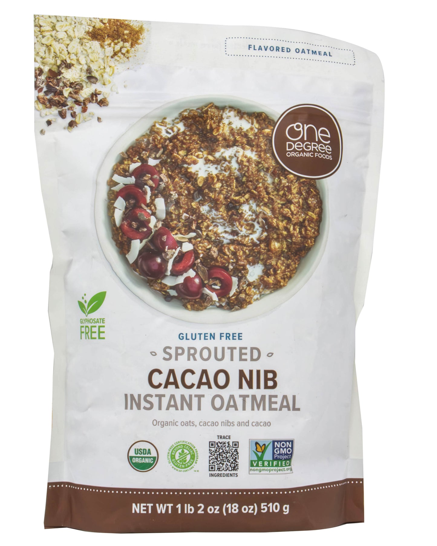 Instant Oatmeal, Sprouted Cacao Nib, Organic