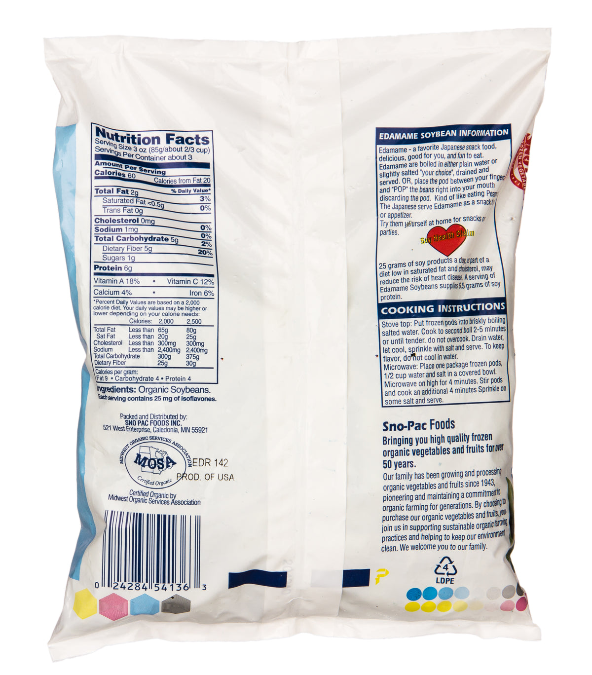 Edamame (with pod), Frozen, Organic