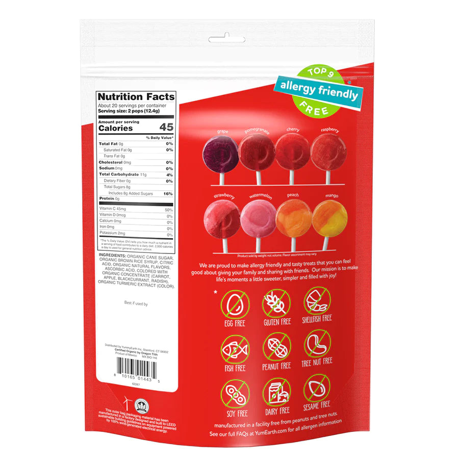 Fruit Pops, Assorted Flavors, Organic