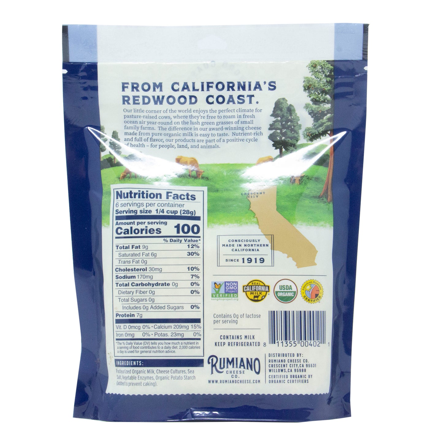 Shredded Monterey Jack, Organic