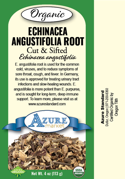 Echinacea Angustifolia Root, Cut & Sifted, Organic