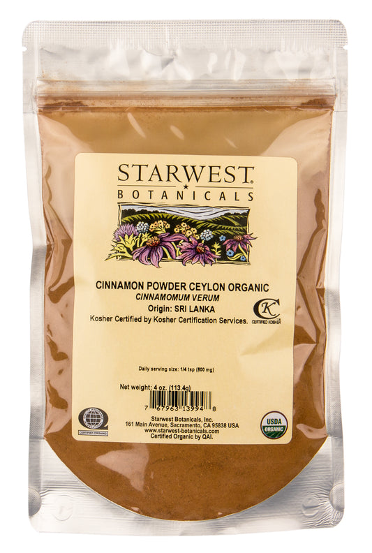 Cinnamon, Ceylon, Powder, Organic
