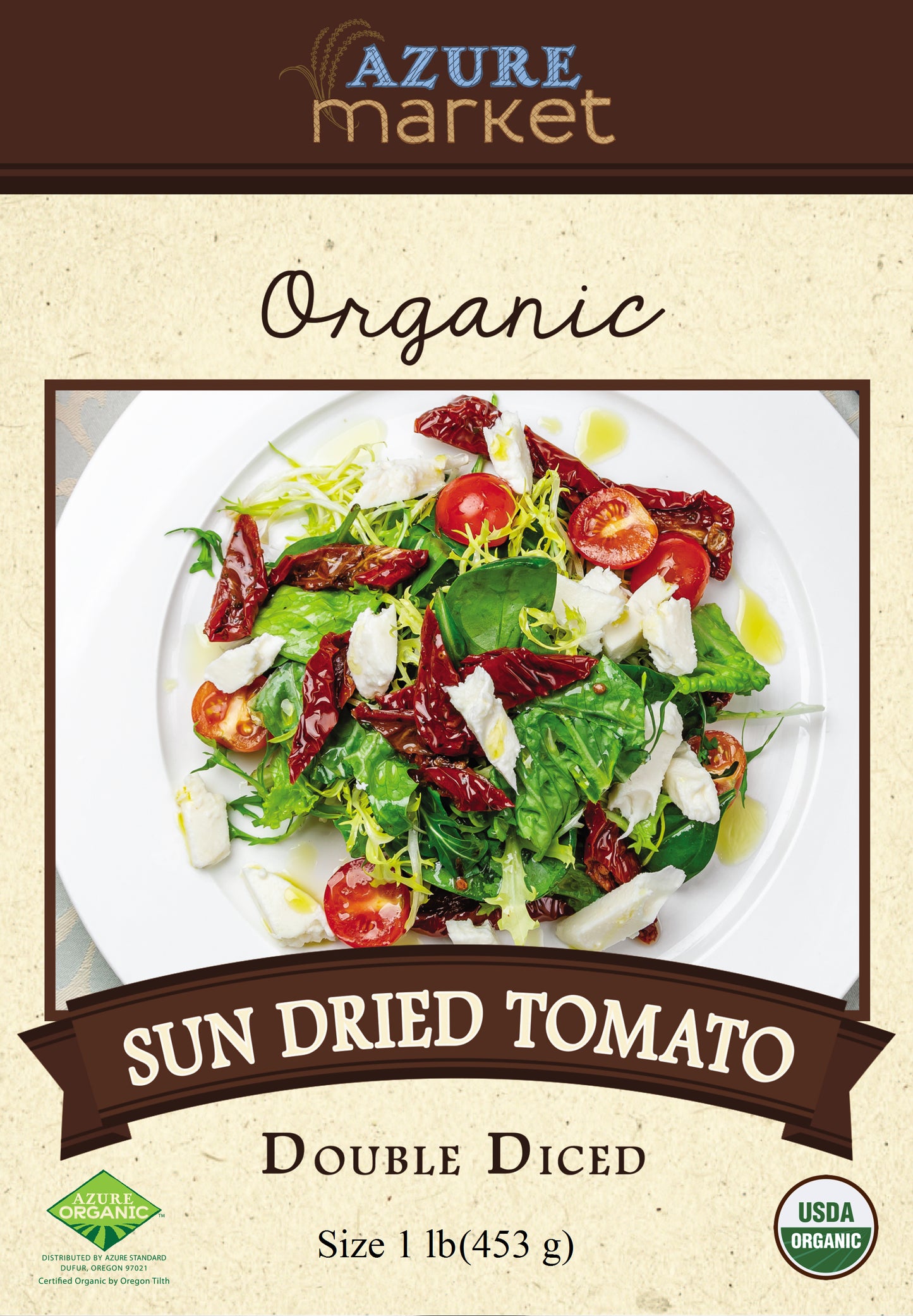 Tomato, Sun Dried, Double Diced, Organic
