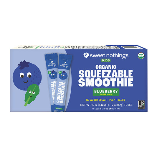 KIDS Squeezable Smoothie, Blueberry with Kale, Organic