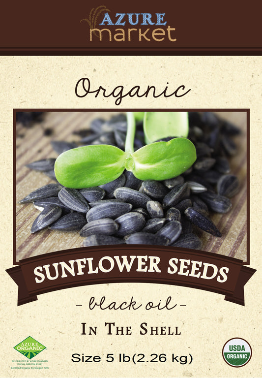 Sunflower Seeds in the Shell, Black Oil, Organic