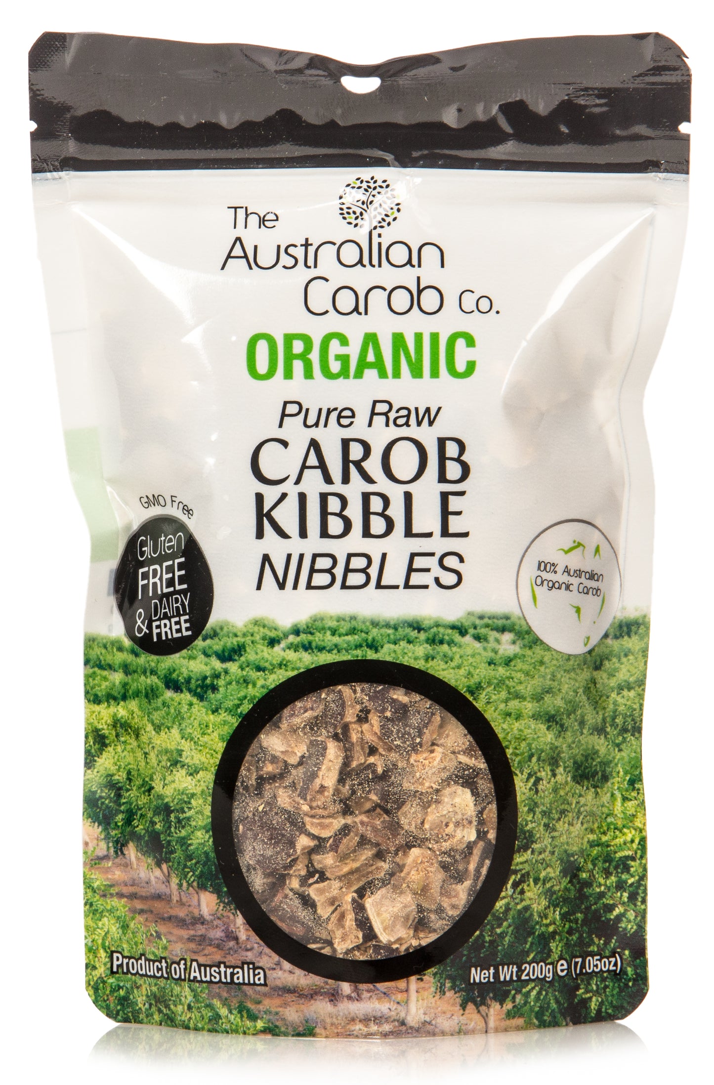Pure Raw Carob Kibble Nibbles, Organic