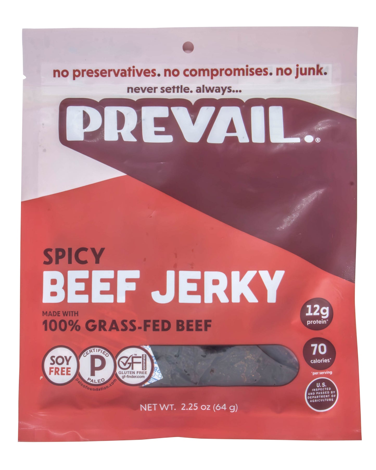 Beef Jerky, Spicy, 100% Grass-Fed