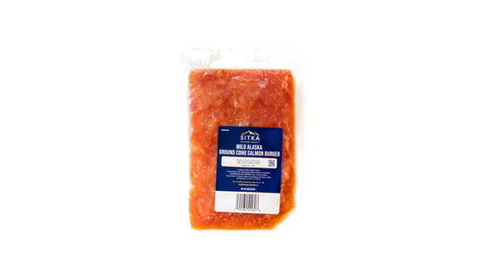 Coho Salmon Burger, Ground, Frozen