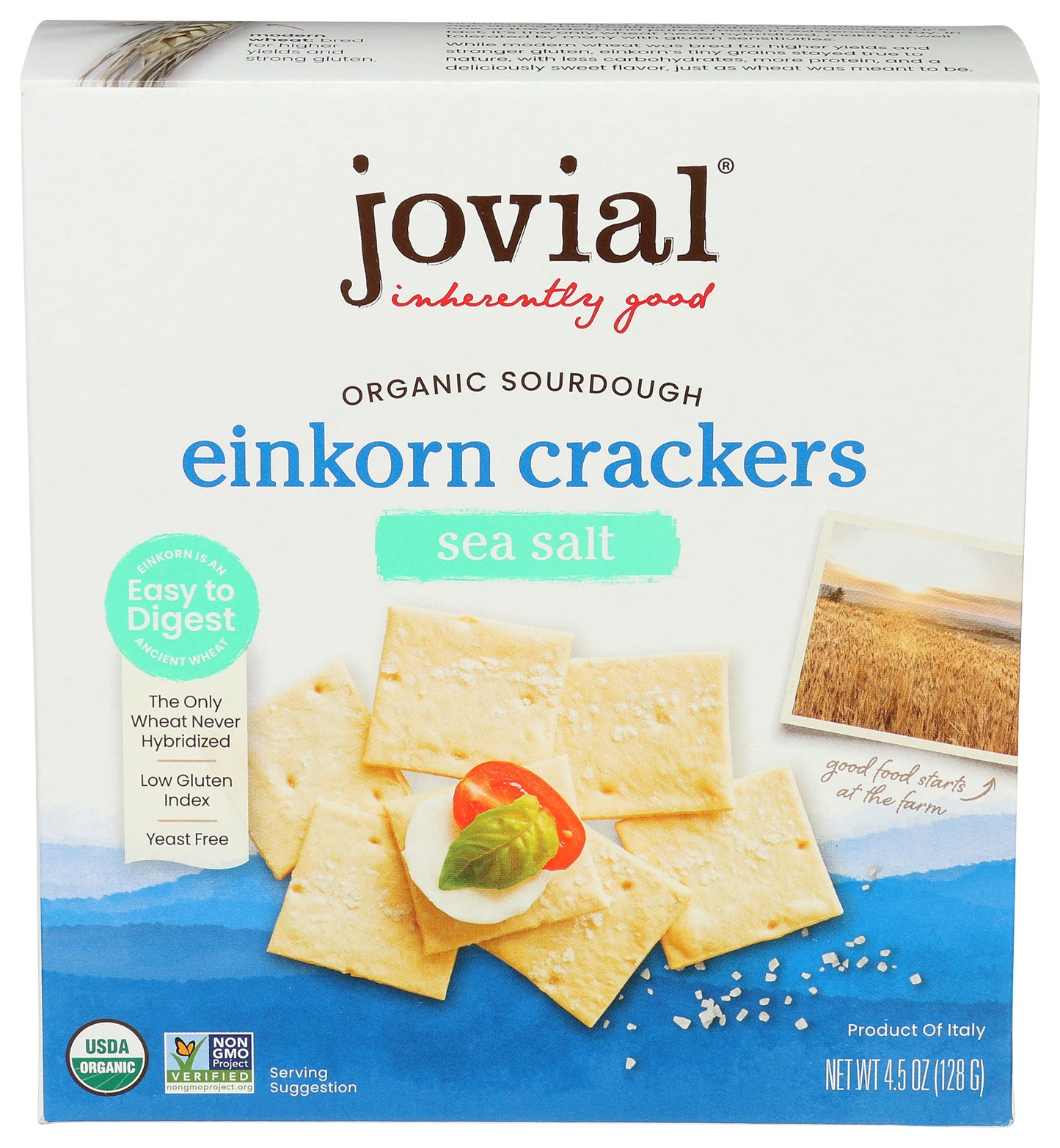 Crackers, Sea Salt, Sourdough Einkorn, Organic