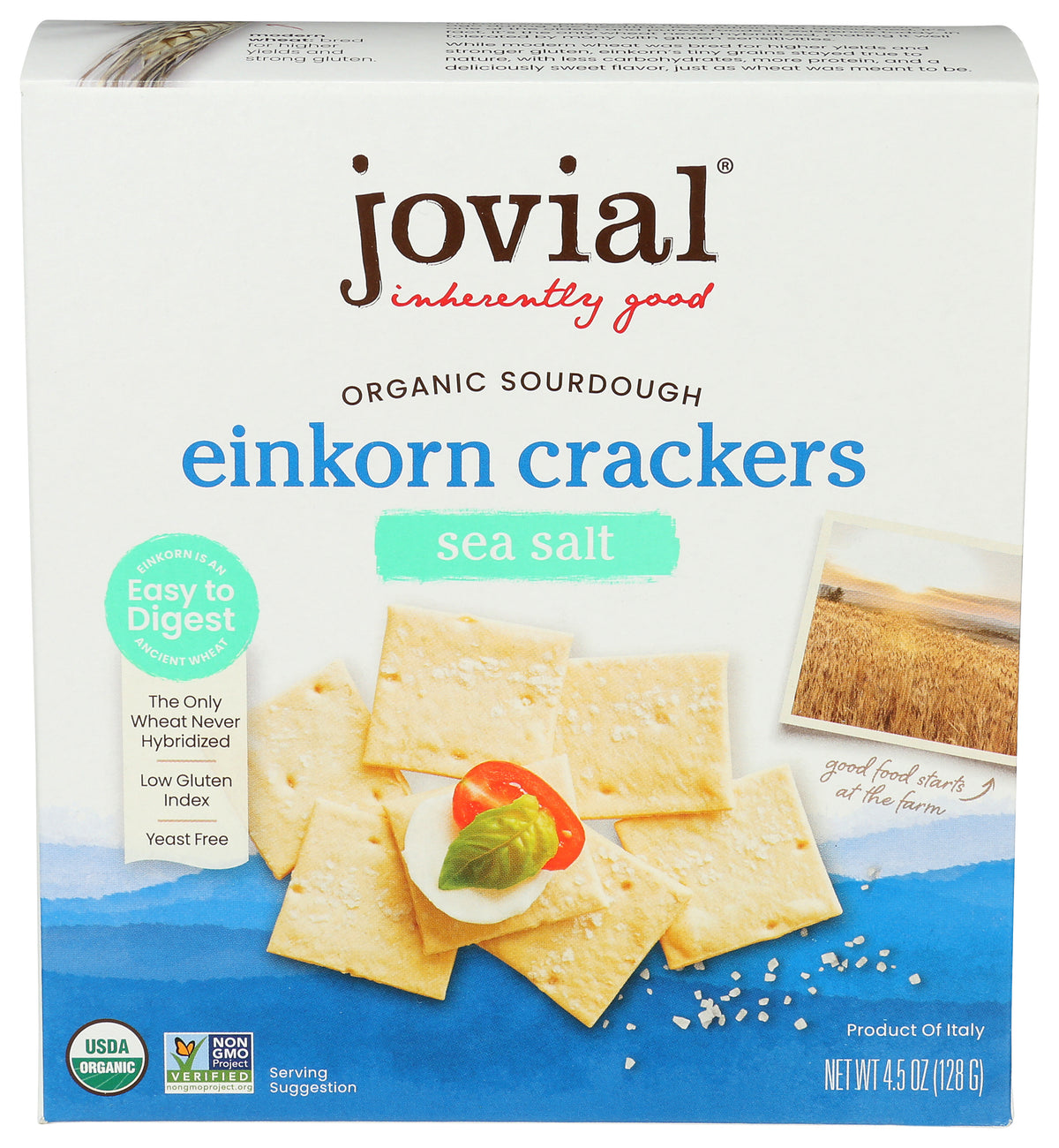 Crackers, Sea Salt, Sourdough Einkorn, Organic