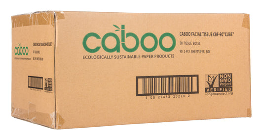 Facial Tissue, Bamboo & Sugar Cane, Unscented, 3 ply, White