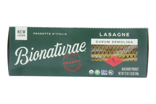 Pasta, Lasagna, Semolina, Organic