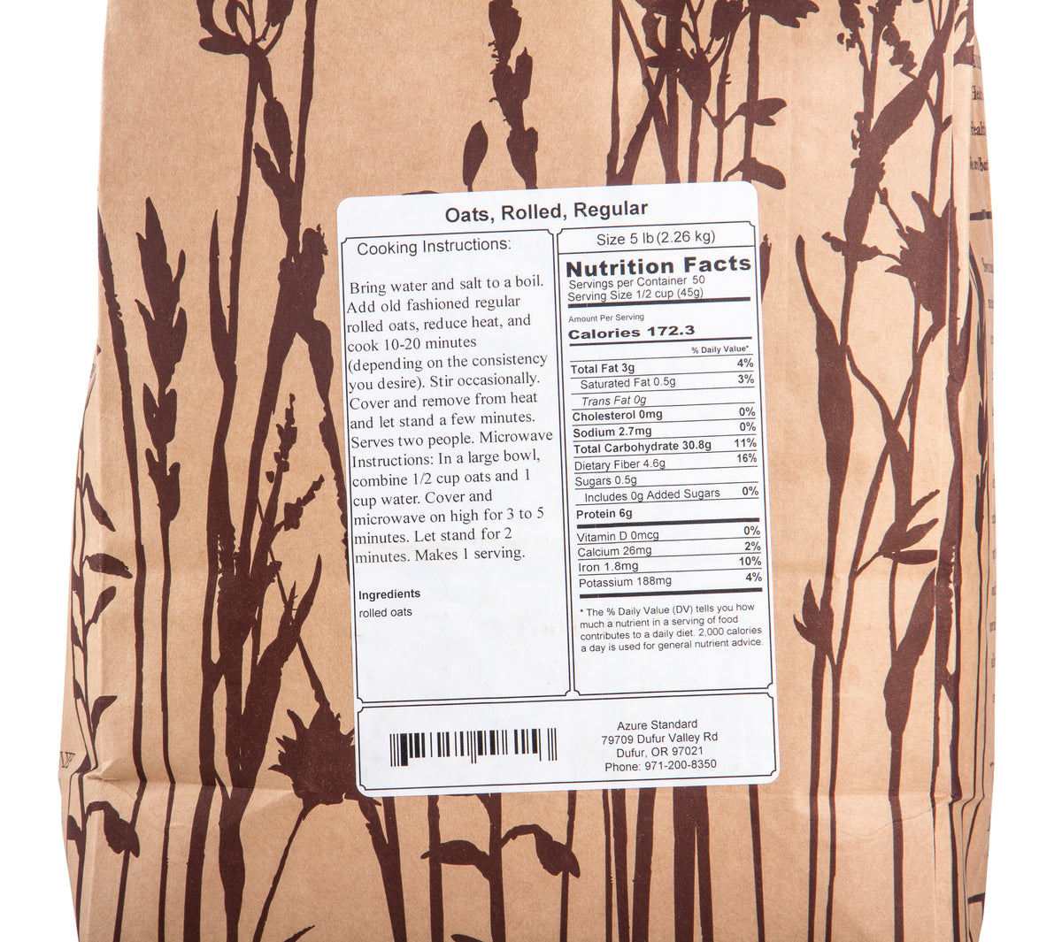 Oats, Rolled, Regular
