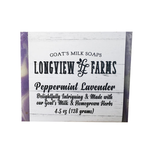 Goat Milk Bar Soap, Handcrafted, Peppermint Lavender, All Natural