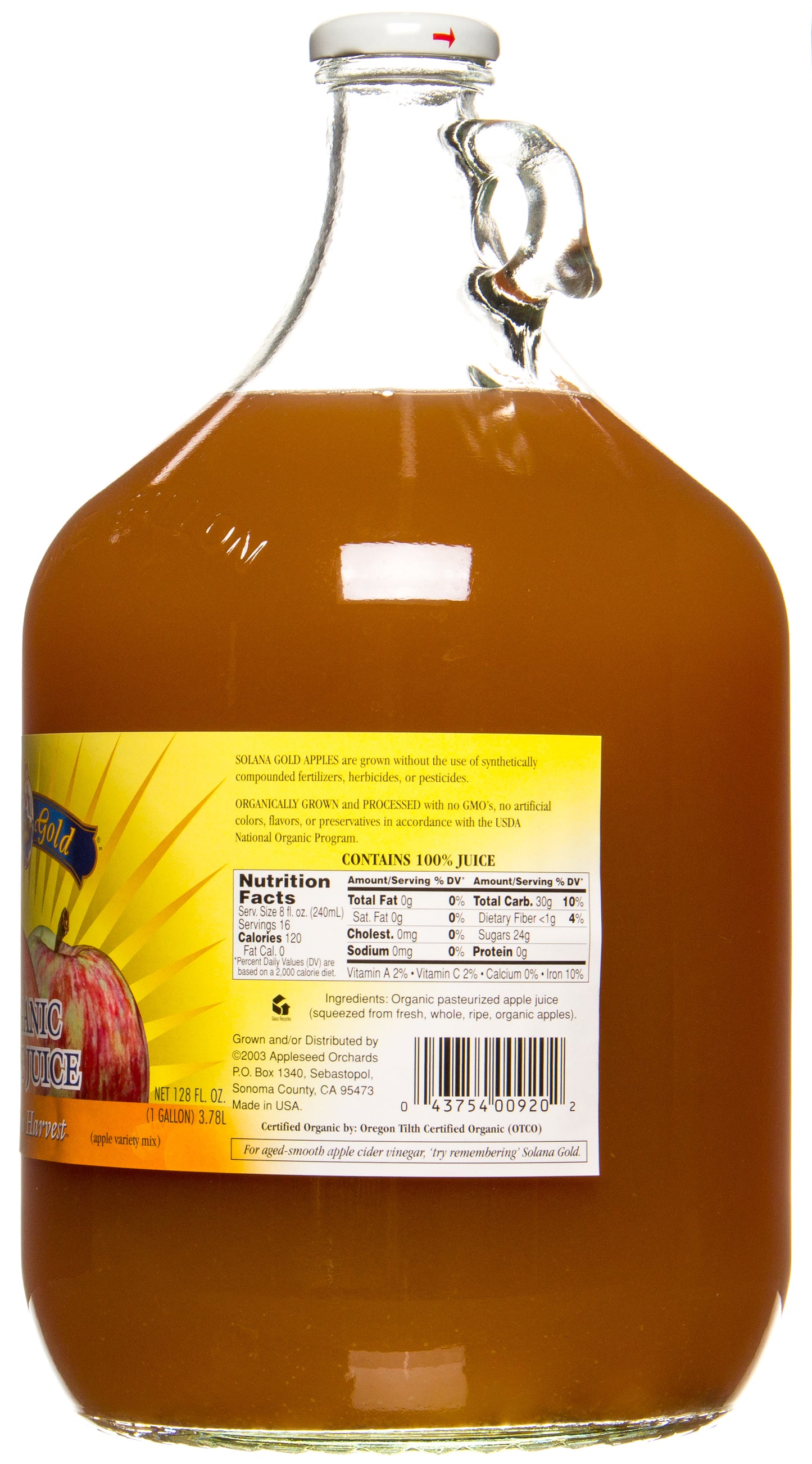 Autumn Harvest Apple Juice, Unfiltered, Organic