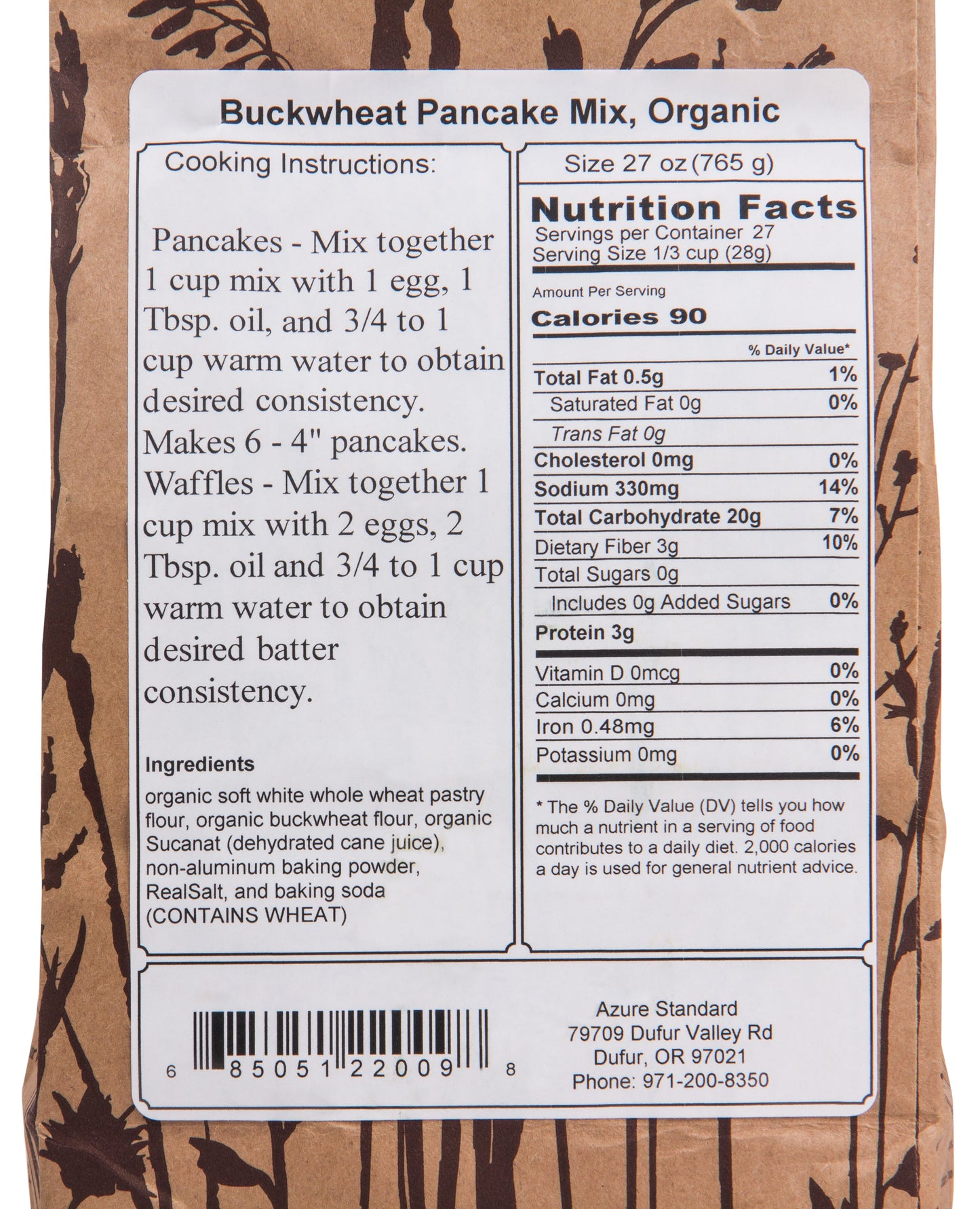 Buckwheat Pancake Mix, Organic