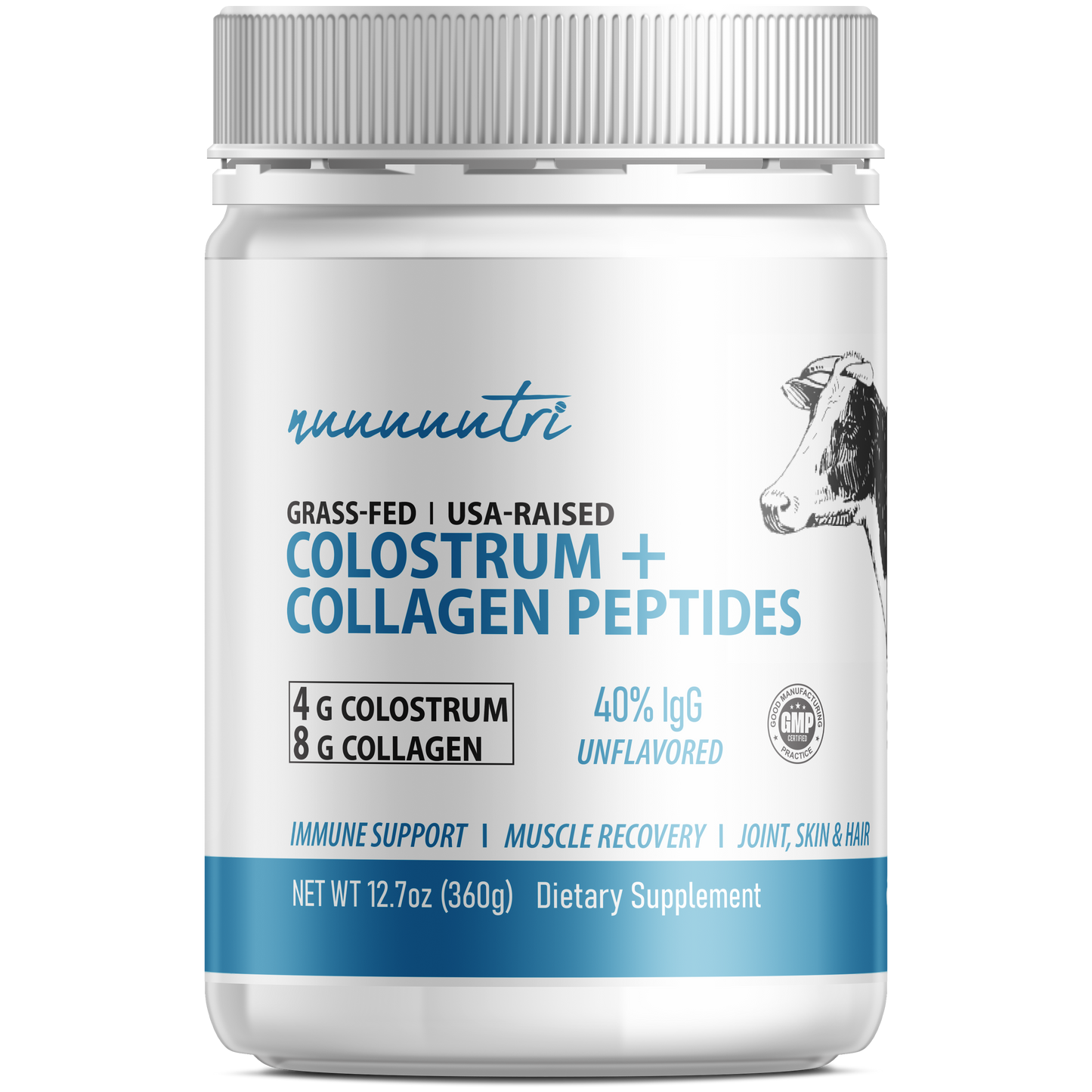 Colostrum+ Collagen Peptides, Powder, Unflavored