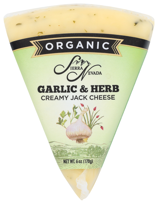 Garlic Herb Jack Cheese Wedge, Organic