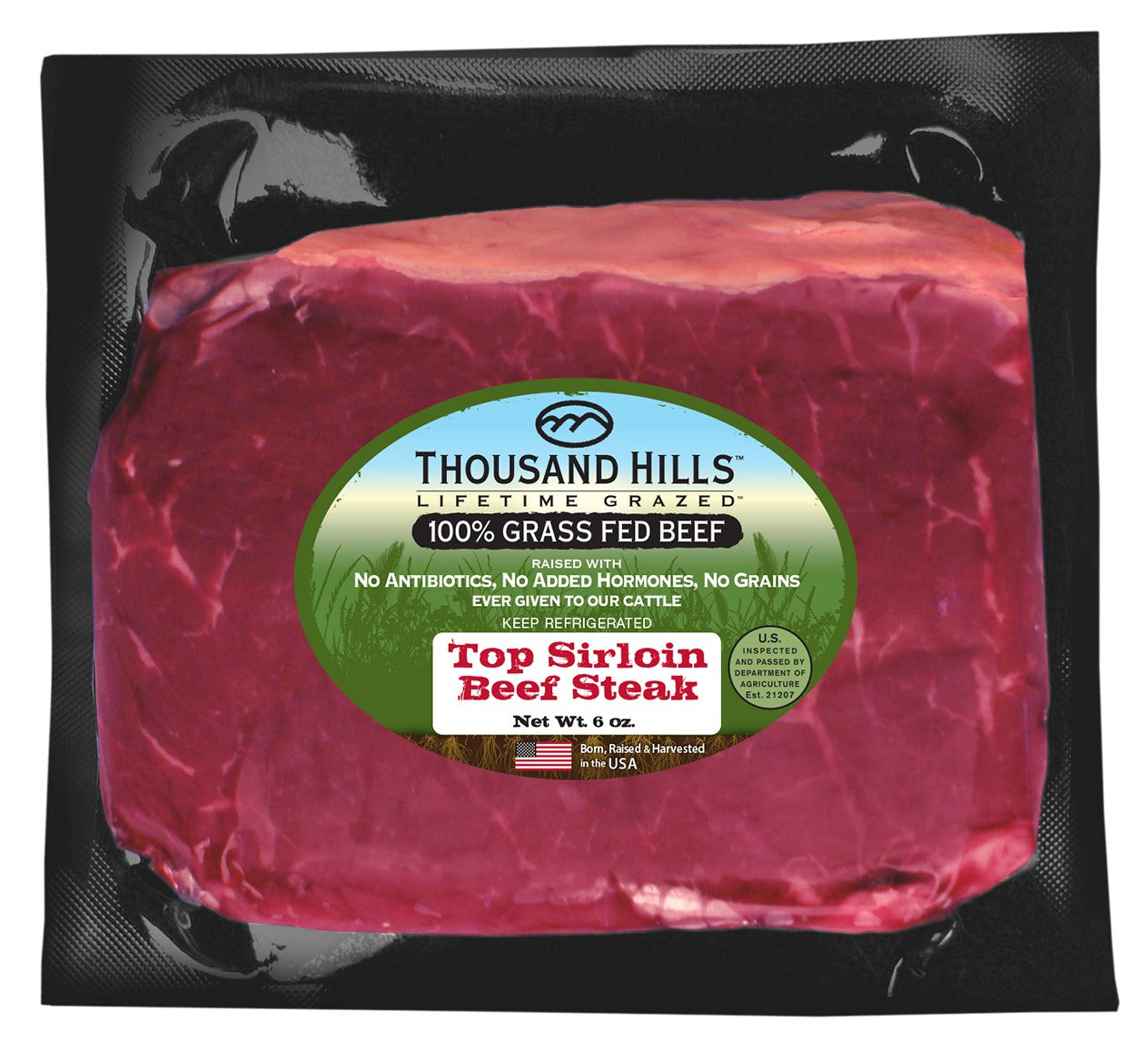 Top Sirloin Steak, Grass-Fed, Frozen