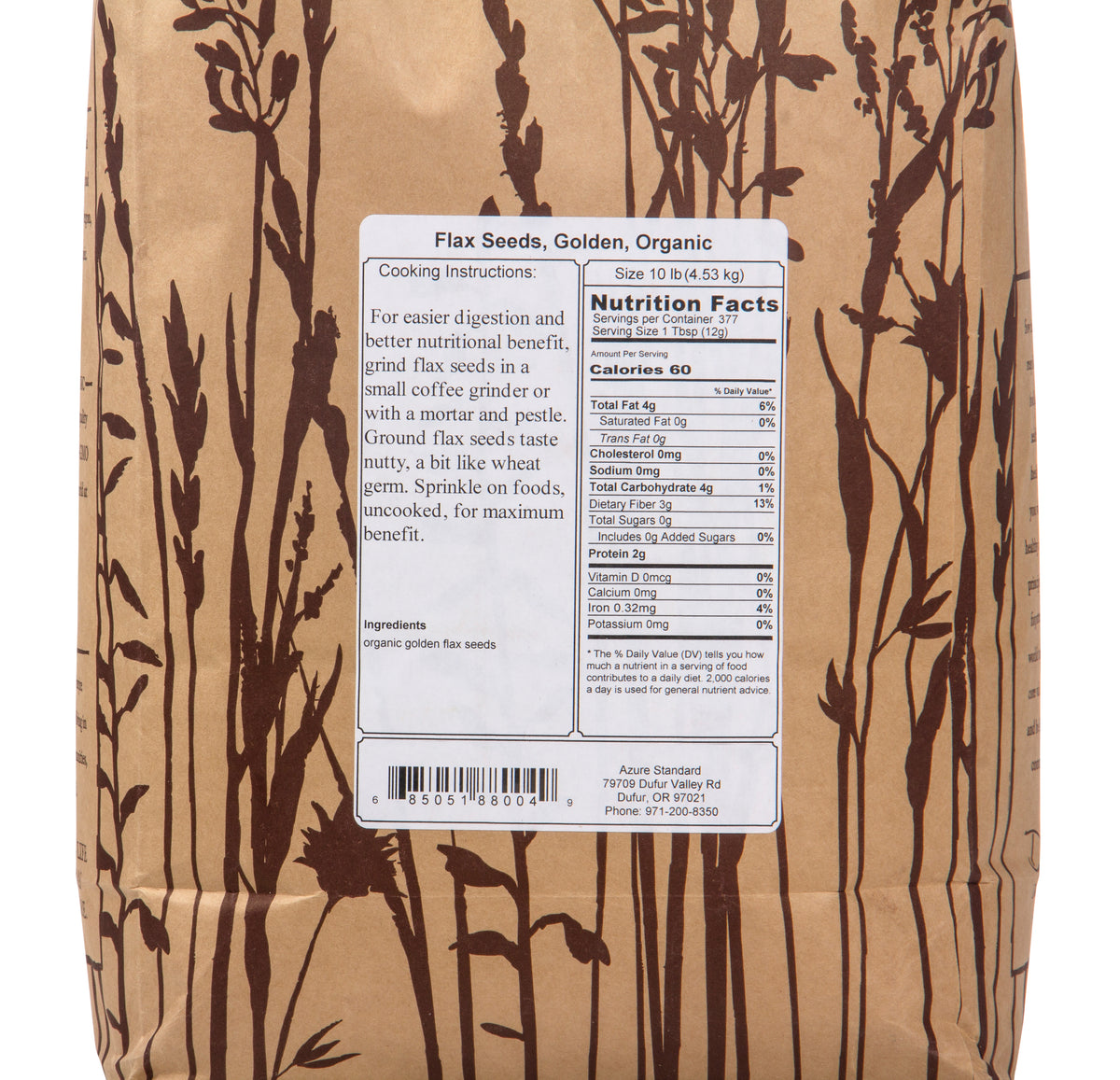 Flax Seeds, Golden, Organic