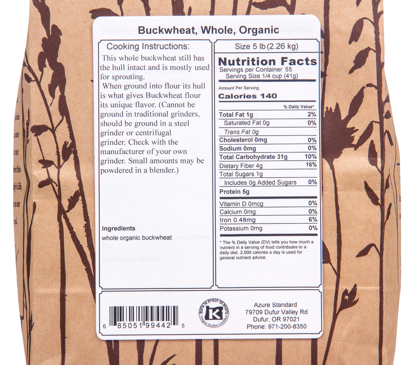 Buckwheat, Whole, Organic
