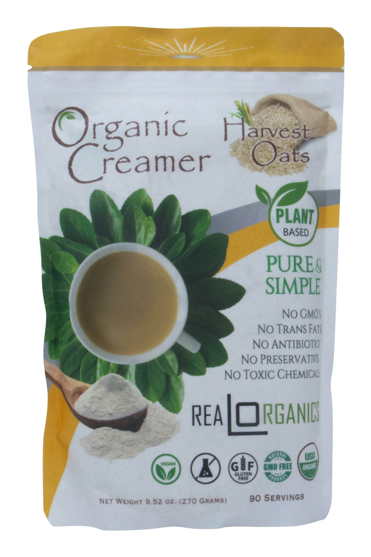 @@Coffee Creamer, Powdered, Plant-Based, Organic