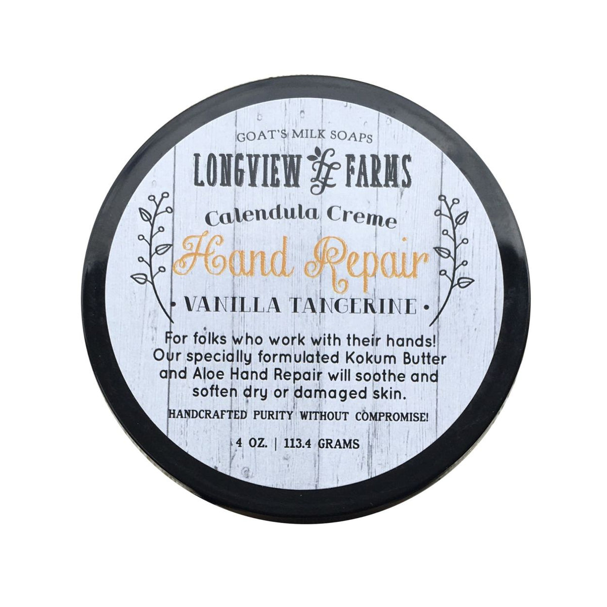 Hand Repair Cream, Calendula, Vanilla Tangerine, Chemical Free